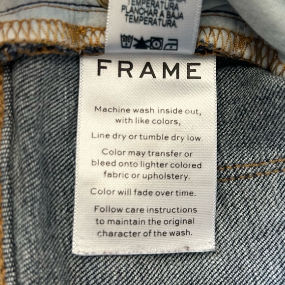 FRAME Le Garçon Crop Distressed Jeans Dark Wash Women’s 27 - Picture 6 of 6